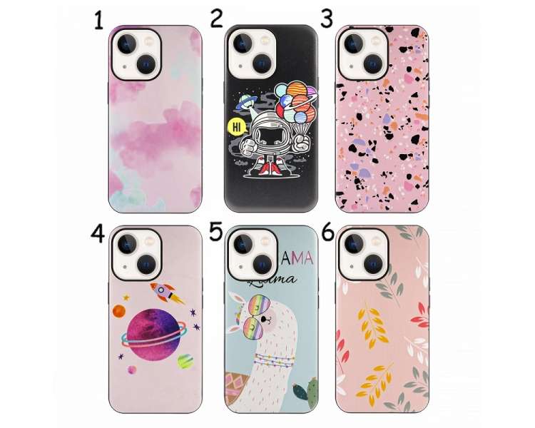Double Layer Gel Case for iPhone 13 - 6-Designs V2
