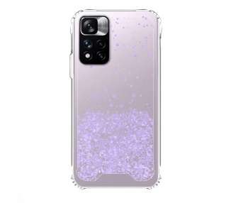 Funda Gel transparente purpurina Xiaomi Redmi Note 11 Pro Plus 5G 4 -Colores