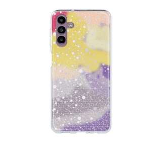 Funda Gel Transparente Purpurina Protección Cámara 3D Samsung Galaxy A13 4 -Colores