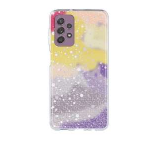 Funda Gel Transparente Purpurina Protección Cámara 3D Samsung Galaxy A33 4 -Colores