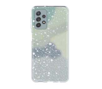 Funda Gel Transparente Purpurina Protección Cámara 3D Samsung Galaxy A53 4 -Colores