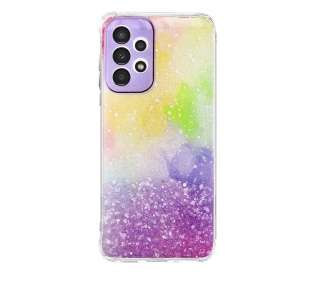 Funda Gel Purpurina Protección Cámara 3D Samsung Galaxy A33 Max 4 -Colores