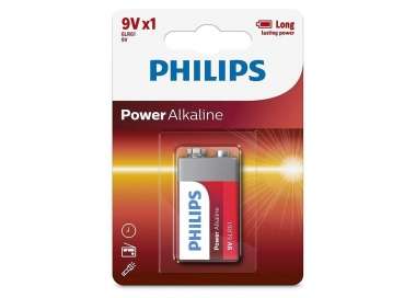 pul liPhilips Power Alkaline 6LR61P1B 05 li liPila de un solo uso li li9V li liAlcalina li ulbr p