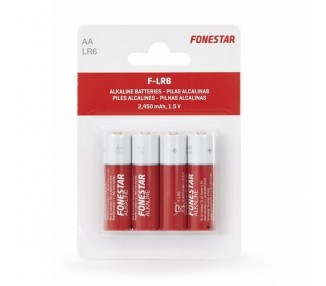 Pack de 4 pilas aa fonestar lr6/ 1.5v/ alcalinas