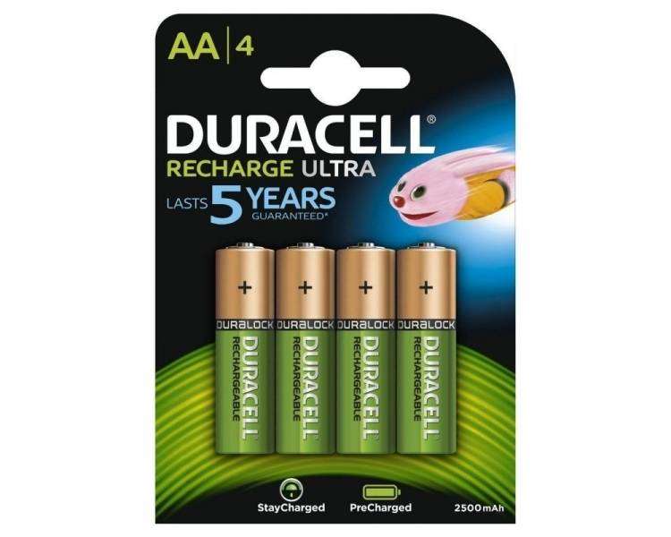 Pack De 4 Pilas Bateria AA Duracell Hr06-P 1.2V 2500Mah Recargables
