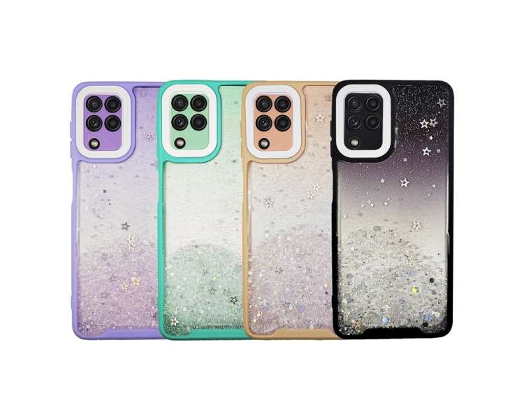 Funda Gel Anti-Golpe de purpurina para Samsung A22 4G 4 -Colores