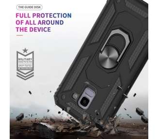 Funda Aluminio Antigolpe IPhone 14 Pro con Imán y Soporte de Anilla 360º