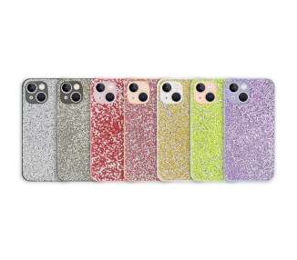 Funda Silicona Glitter Tipo Swaroski iPhone 13 6.1" - 7 Colores