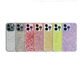Funda Silicona Glitter Tipo Swaroski iPhone 14 Plus - 7 Colores