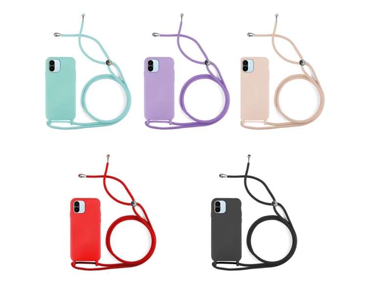 Funda suave con Cordón Xiaomi Redmi A1 5-Colores