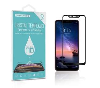 Cristal templado Full Glue 11D Premium Xiaomi Redmi Note 6 Protector de Pantalla Curvo Negro