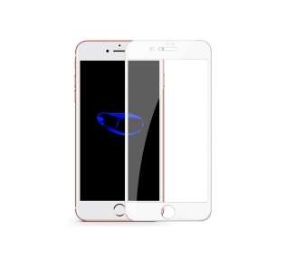 Cristal templado Full Glue 11D Premium iPhone 6P / 7P / 8 Plus Protector de Pantalla Curvo Blanco