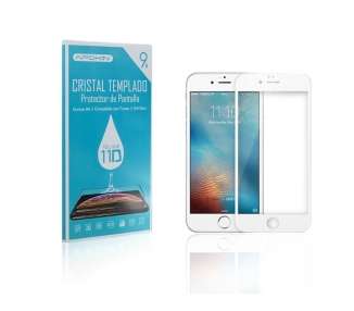Cristal templado Full Glue 11D Premium iPhone 6 / 7 / 8 Protector de Pantalla Curvo Blanco