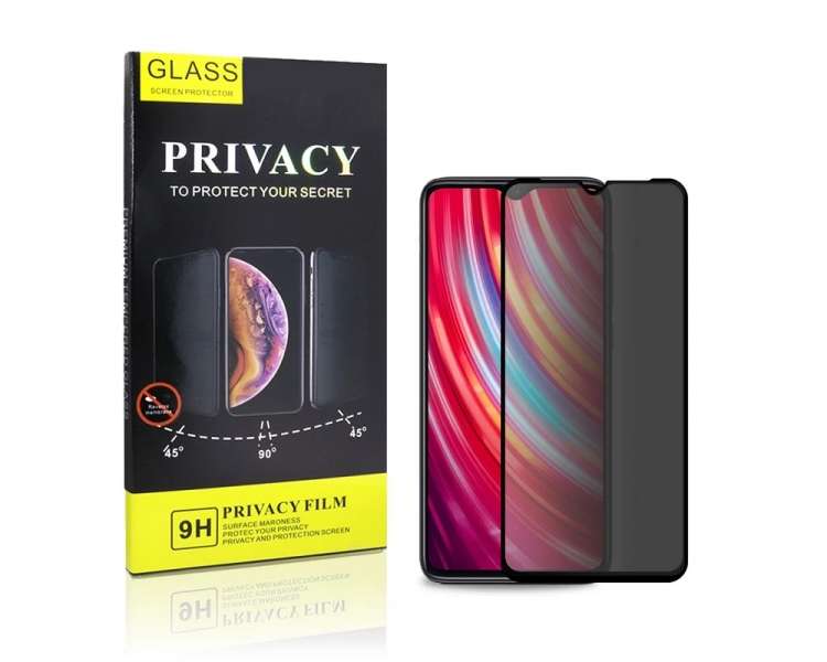 Cristal templado Privacidad Xiaomi Note 8 Protector de Pantalla 5D Curvo