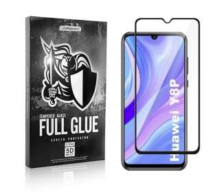 Cristal templado Full Glue 5D Huawei P Smart S 2020 / Y8P Protector de Pantalla Curvo Negro