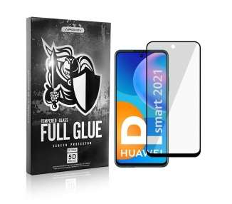 Cristal templado Full Glue 5D Huawei P Smart 2021 Protector de Pantalla Curvo Negro