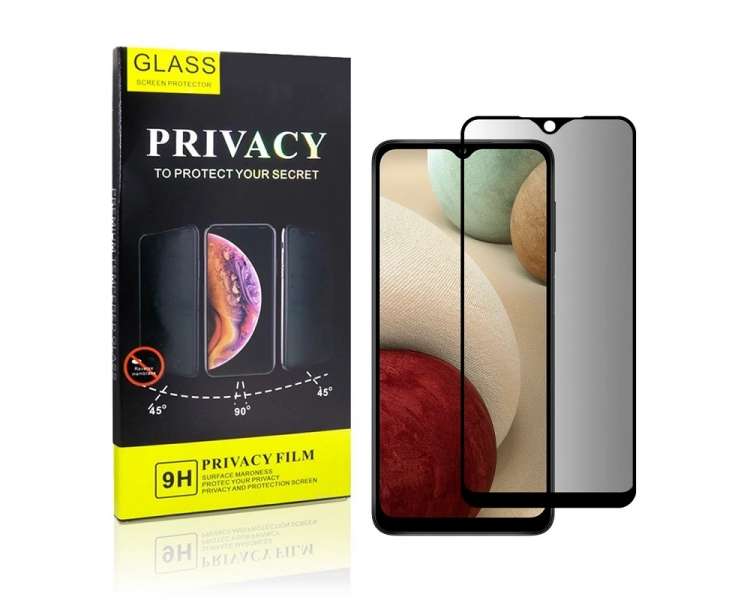 Cristal templado Privacidad Samsung A12 Protector de Pantalla 5D Curvo