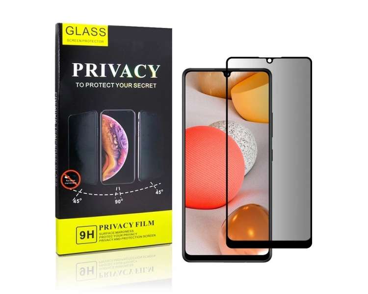 Cristal templado Privacidad Samsung A42-5G Protector de Pantalla 5D Curvo