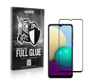 Cristal templado Full Glue 5D Samsung Galaxy A02 Protector de Pantalla Curvo Negro