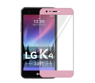Cristal templado completo LG K4 2017 Protector de Pantalla Rosa