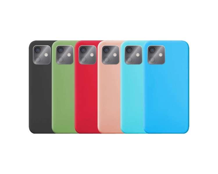 Funda Silicona Suave IPhone 12 con Protector Camara 3D - 7 Colores