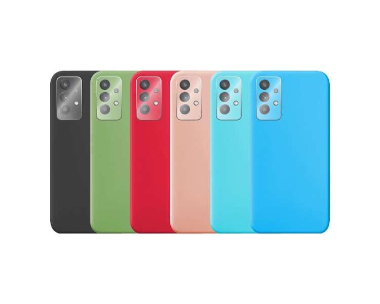 Funda Silicona Suave Samsung Galaxy A32-5G con Protector Camara 3D - 7 Colores