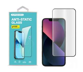 Cristal templado Full Glue 9H con Pegamento Anti-Estático iPhone 13 Mini 5.4" Protector de Pantalla Curvo Negro