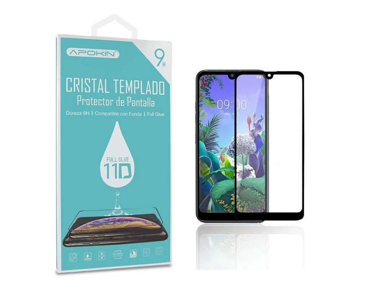 Cristal templado Full Glue 11D Premium Alcatel 3L 2021 Protector de Pantalla Curvo Negro