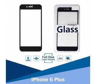 Cristal templado Full Glue iPhone 6 Plus Protector de Pantalla Negro
