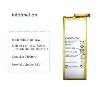 Battery For Huawei P7 , Part Number: HB3543B4EBW