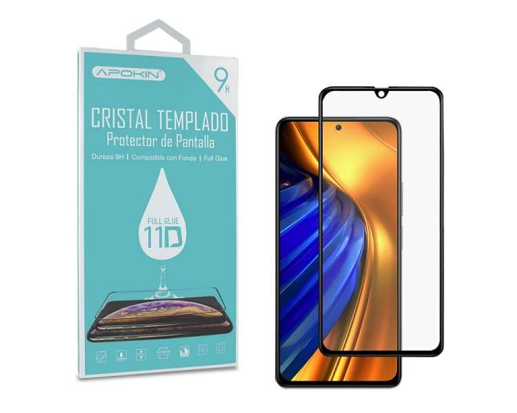 Cristal templado Full Glue 11D Premium Xiaomi Poco F4/F4 GT Protector de Pantalla Curvo Negro