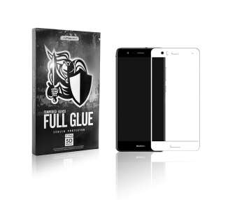 Cristal templado Full Glue 5D Huawei P10 Lite Protector de Pantalla Curvo Blanco