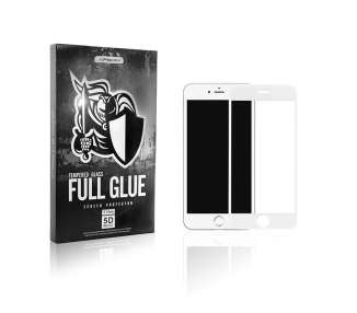 Cristal templado Full Glue 5D Iphone 6 Plus Protector de Pantalla Curvo Blanco
