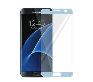 Cristal templado Curvo Samsung Galaxy S7 Edge Protector de Pantalla Azul