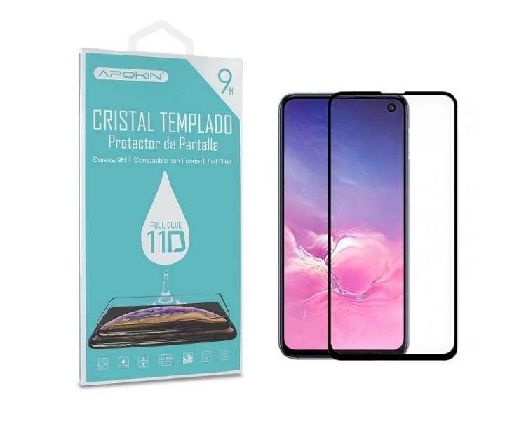 Cristal templado Full Glue 11D Premium Samsung Galaxy S10E Protector de Pantalla Curvo Negro