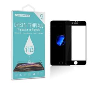 Cristal templado Full Glue 11D Premium iPhone 6/ 7 / 8 Protector de Pantalla Curvo Negro