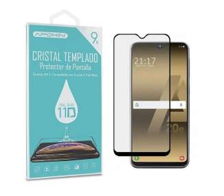 Cristal templado Full Glue 11D Premium Samsung Galaxy A20E Protector de Pantalla Curvo Negro