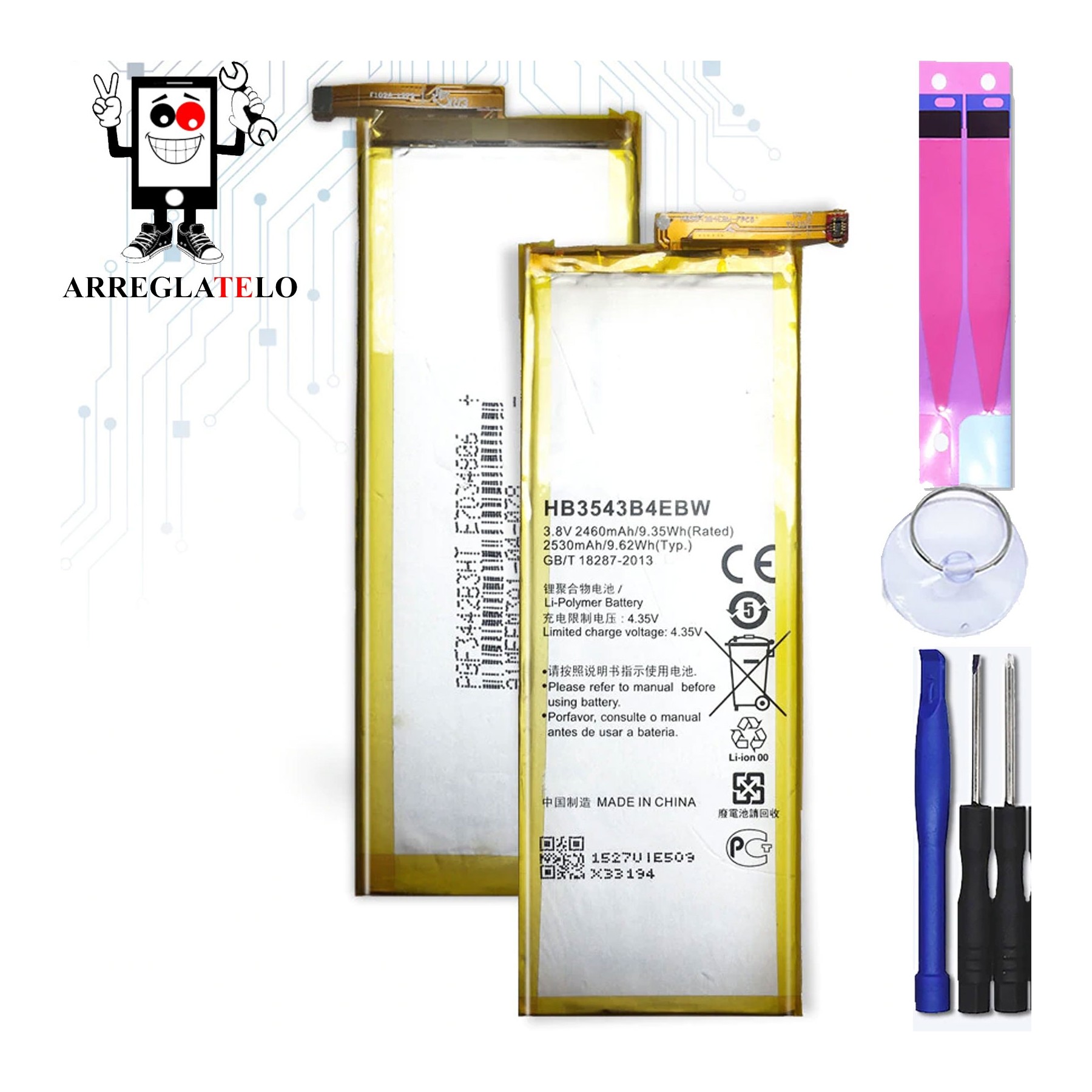 Bateria Original Huawei Hb3543B4Ebw Para Huawei Ascend P7 Genuine P7