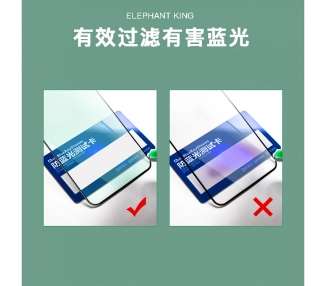 Cristal templado Anti Blue-Light Protección Ojos iPhone X/XS/ 11 Pro Color Negro