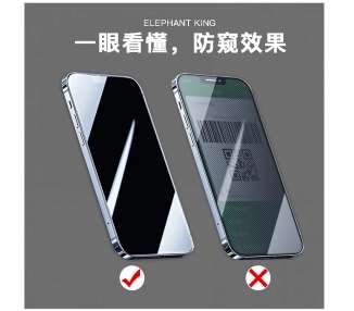 Cristal templado Privacidad Anti Espía iPhone 12 Pro Max Color Negro