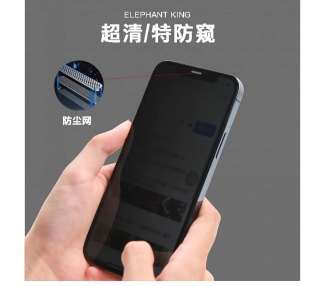 Cristal templado Privacidad Anti Espía iPhone 6/7/8 Plus Color Negro