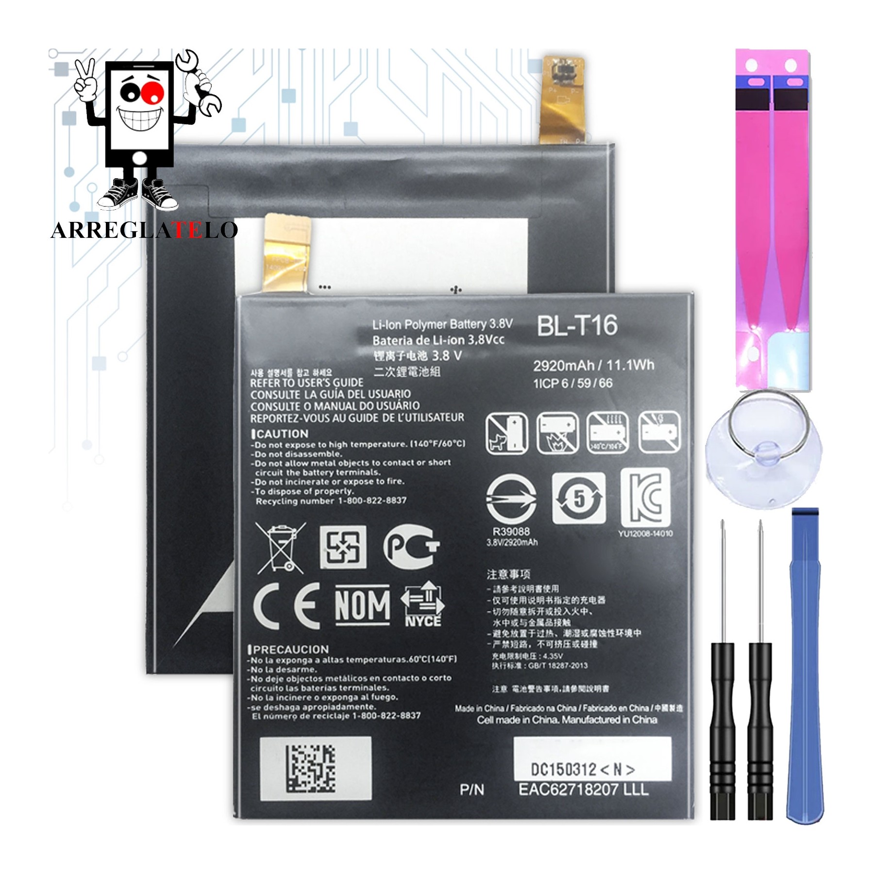 Bateria Original Para Lg Flex 2 H955 - Bl-T16 Ls996 H950