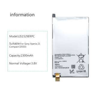 Bateria Para Sony Xperia Z1 Compact M51W Z1C D5503, Mpn Original Lis1529Erpc