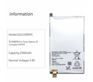 Batterie pour Sony Xperia Z1 Compact M51W Z1C D5503, MPN Original LIS1529ERPC ARREGLATELO - 2