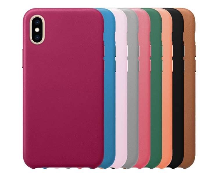 Funda Leather Piel Compatible con IPhone XS Max 12-Colores