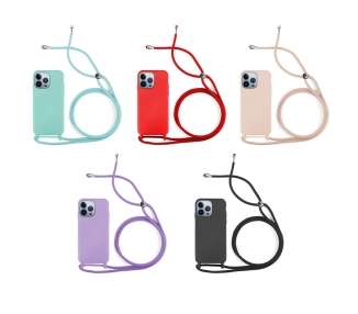 Funda suave con Cordón Iphone 13 Pro 5-Colores