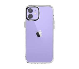 Funda Premium Antigolpe Transparente V2 para iPhone 12 Borde Camara Aluminio 6 Color