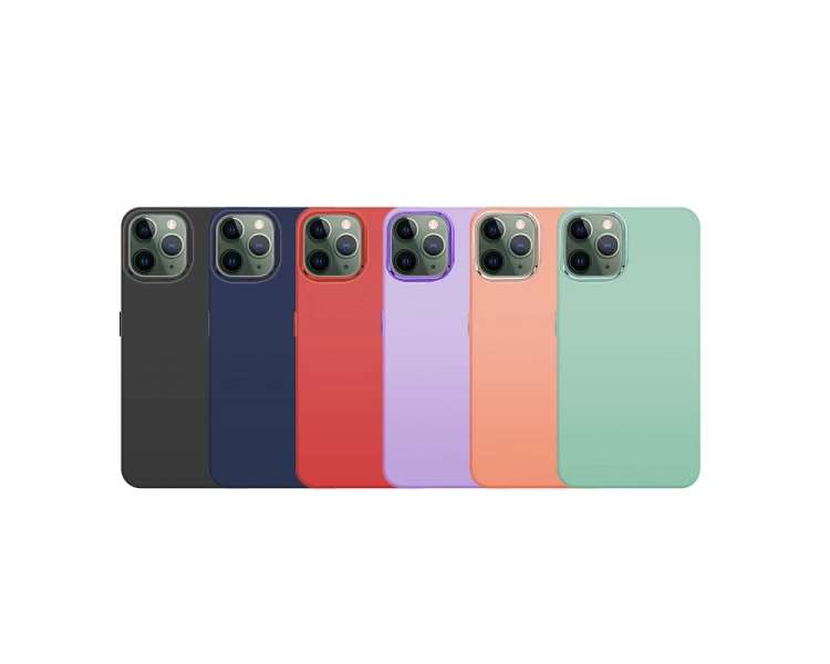 Funda Premium de Silicona para iPhone 11 Pro Max Borde Camara Aluminio 6 Color