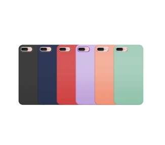 Funda Premium de Silicona para iPhone 7/8 Plus Borde Camara Aluminio 6 Color
