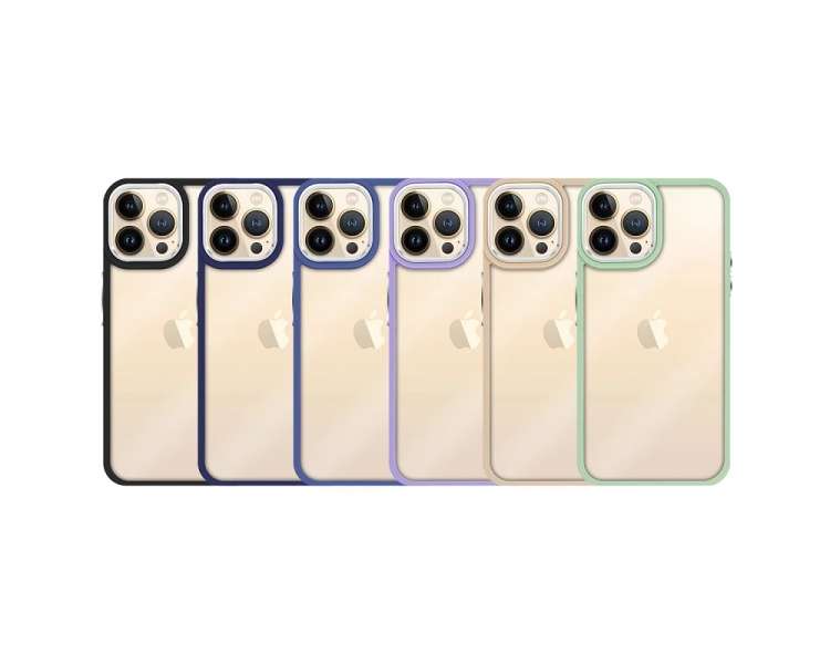 Funda Premium Antigolpe de Silicona para iPhone 13 Pro Borde Camara Aluminio 6 Color
